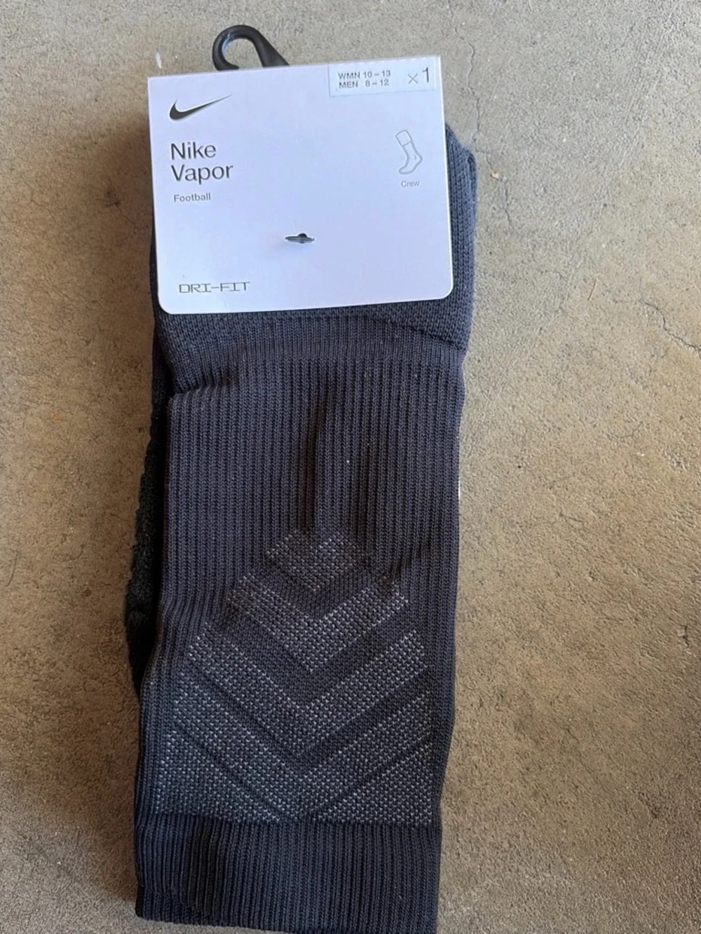 Nike Vapor Men’s Crew Athletic Socks - Black